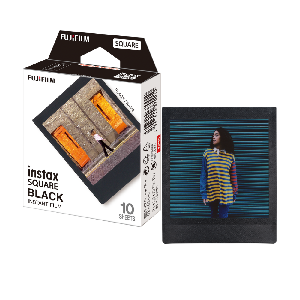 instax SQUARE Film - Black (10 Pack)